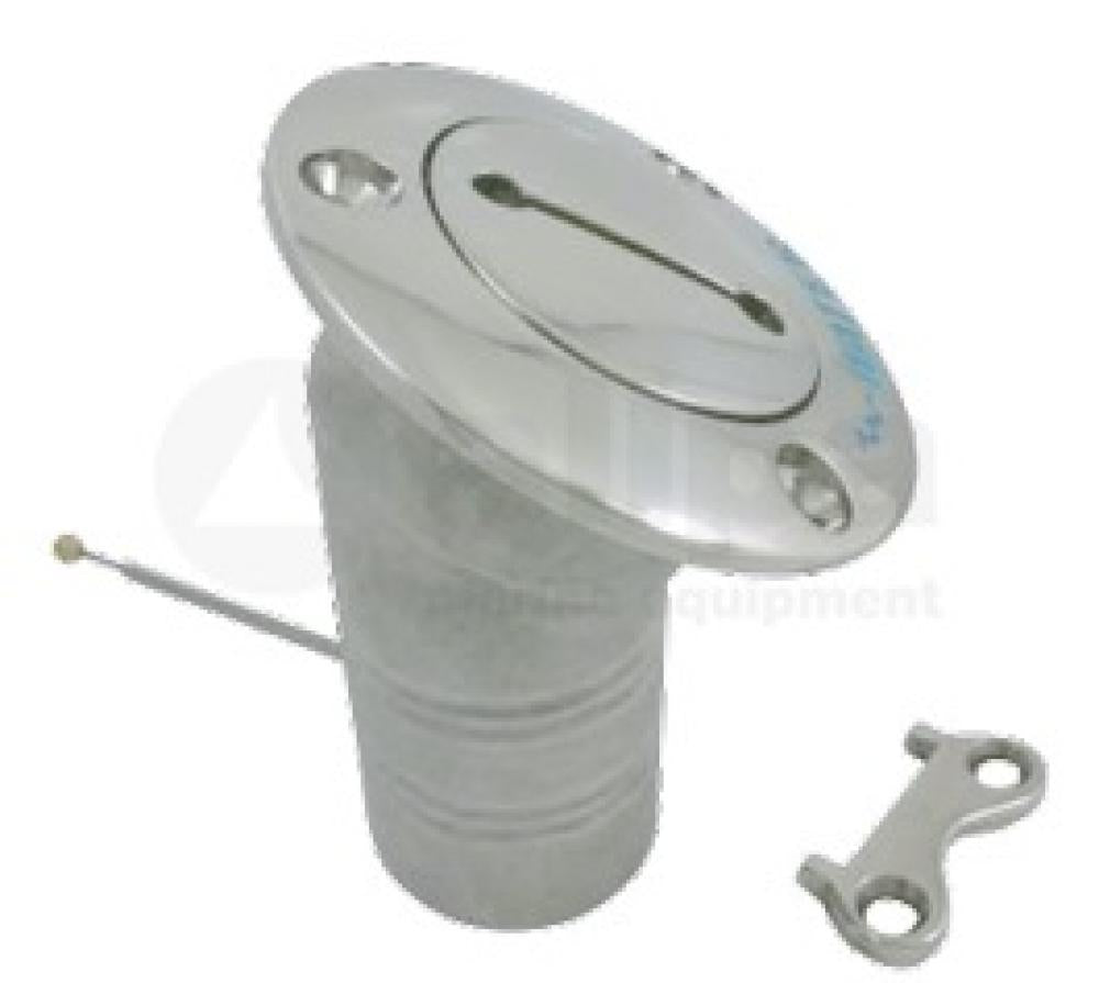 RVS Dekvuldop 'Slangaansluiting Ø38mm,el