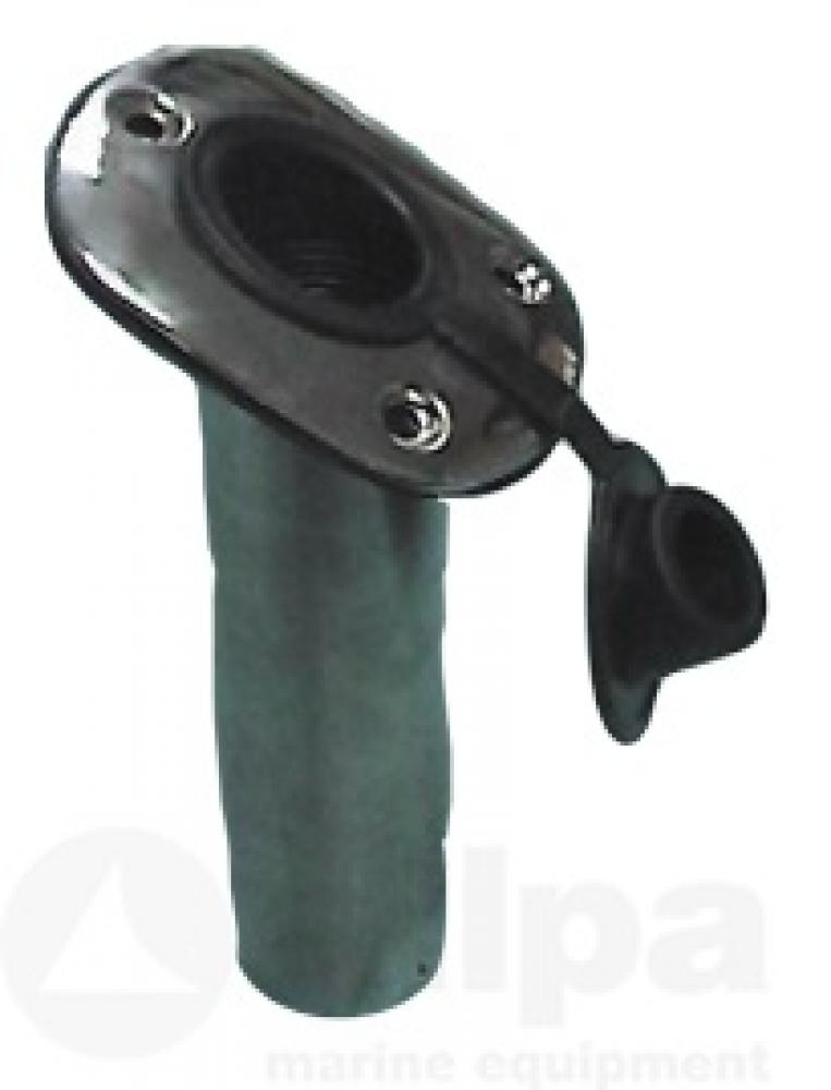 RVS gegoten inbouw hengelhouder met waterdichte bus, 30°, L=240mm, max. Ø40mm