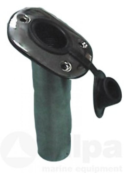 RVS gegoten inbouw hengelhouder met waterdichte bus, 30°, L=240mm, max. Ø40mm