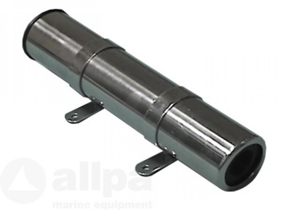 RVS hengelhouder voor zijmontage, L=260mm, max. Ø45mm