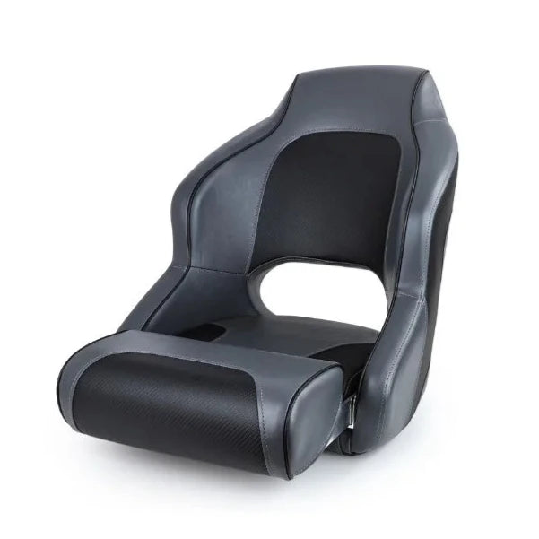 Sportlicher hochklappbarer Bootssitz – Schwarz/Anthrazit