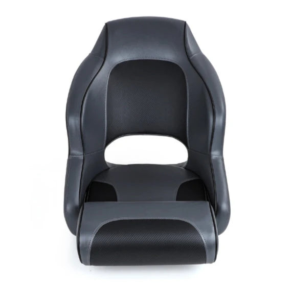 Sportlicher hochklappbarer Bootssitz – Schwarz/Anthrazit