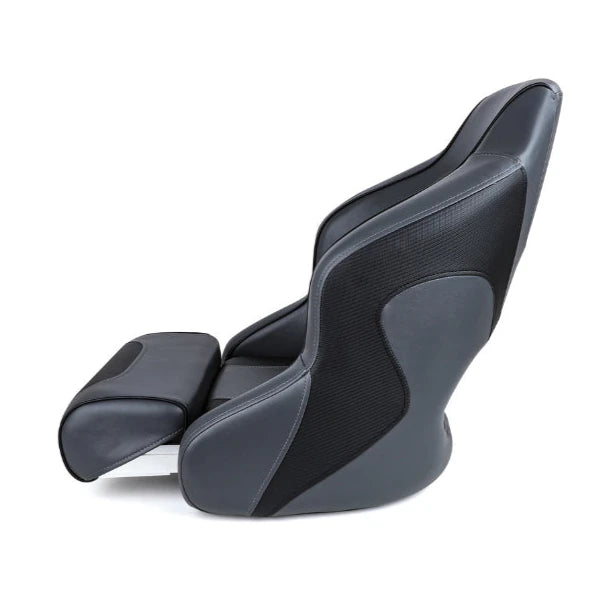 Sportlicher hochklappbarer Bootssitz – Schwarz/Anthrazit