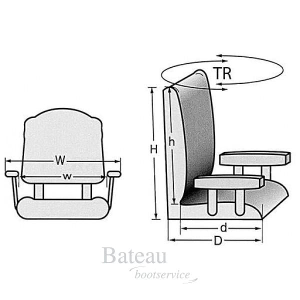 Sport Pro Flip up'stuurstoel - Bateau Bootservice