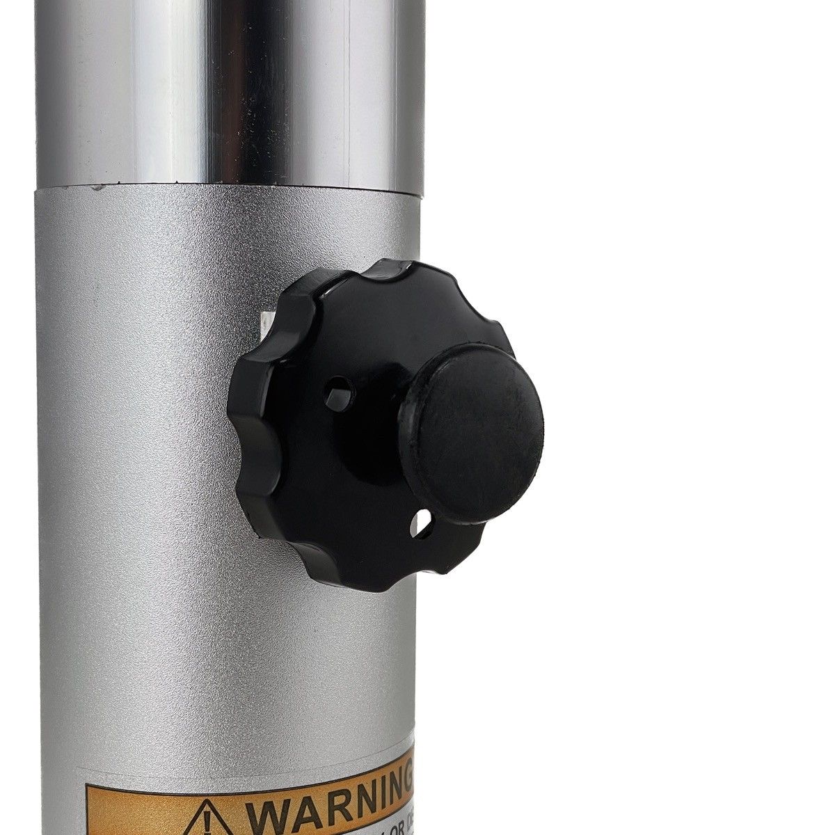 Verstelbare aluminium stoelpoot 35-50 cm met slede en draaifunctie voor bootstoelen.