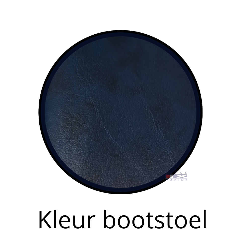 Lage rug bootstoel wit navy blauw opvouwbaar model 49x40x39 cm met 13x13 cm montagepatroon kleur