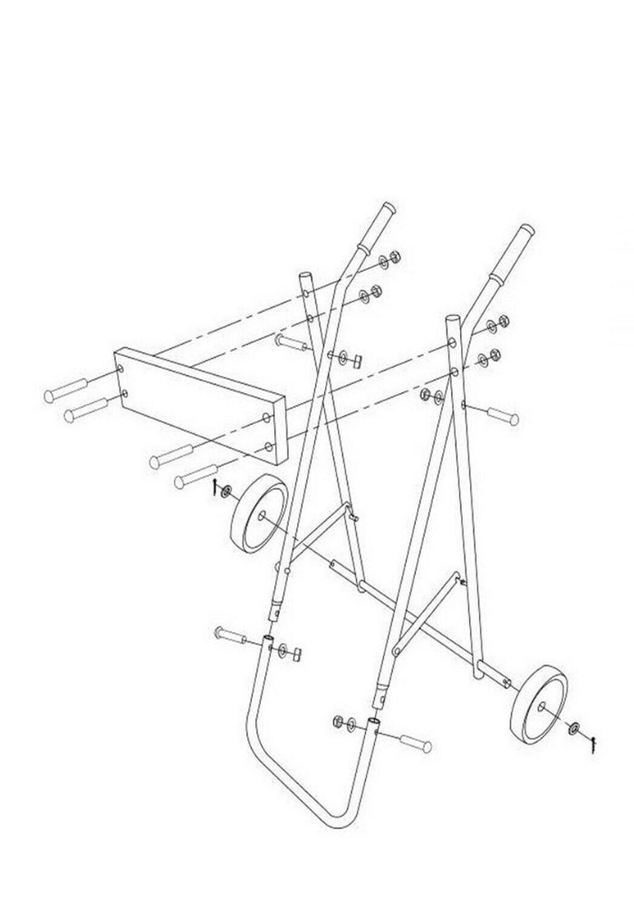 Outboard motor trolley cart 40 kg