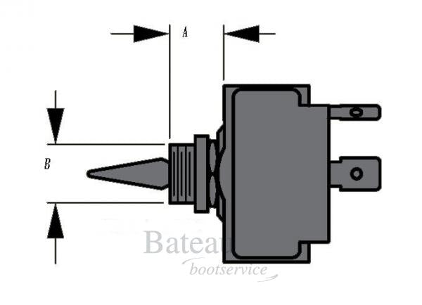 Tuimelschakelaar standaard mom on off - Bateau Bootservice