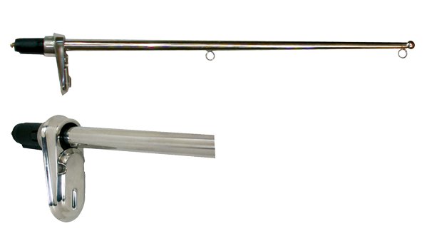 RVS Vlaggenstok met houder - Bateau Bootservice