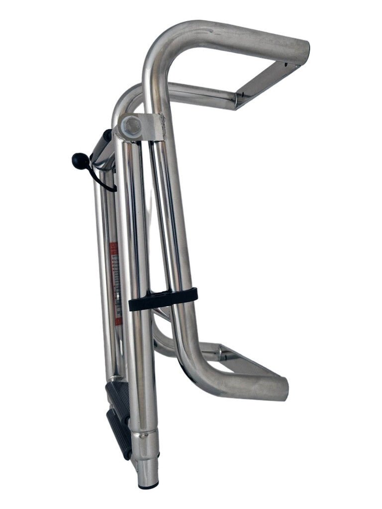 Hollex uitklapbare zwemtrap rvs316 3 treden zwart - Bateau Bootservice