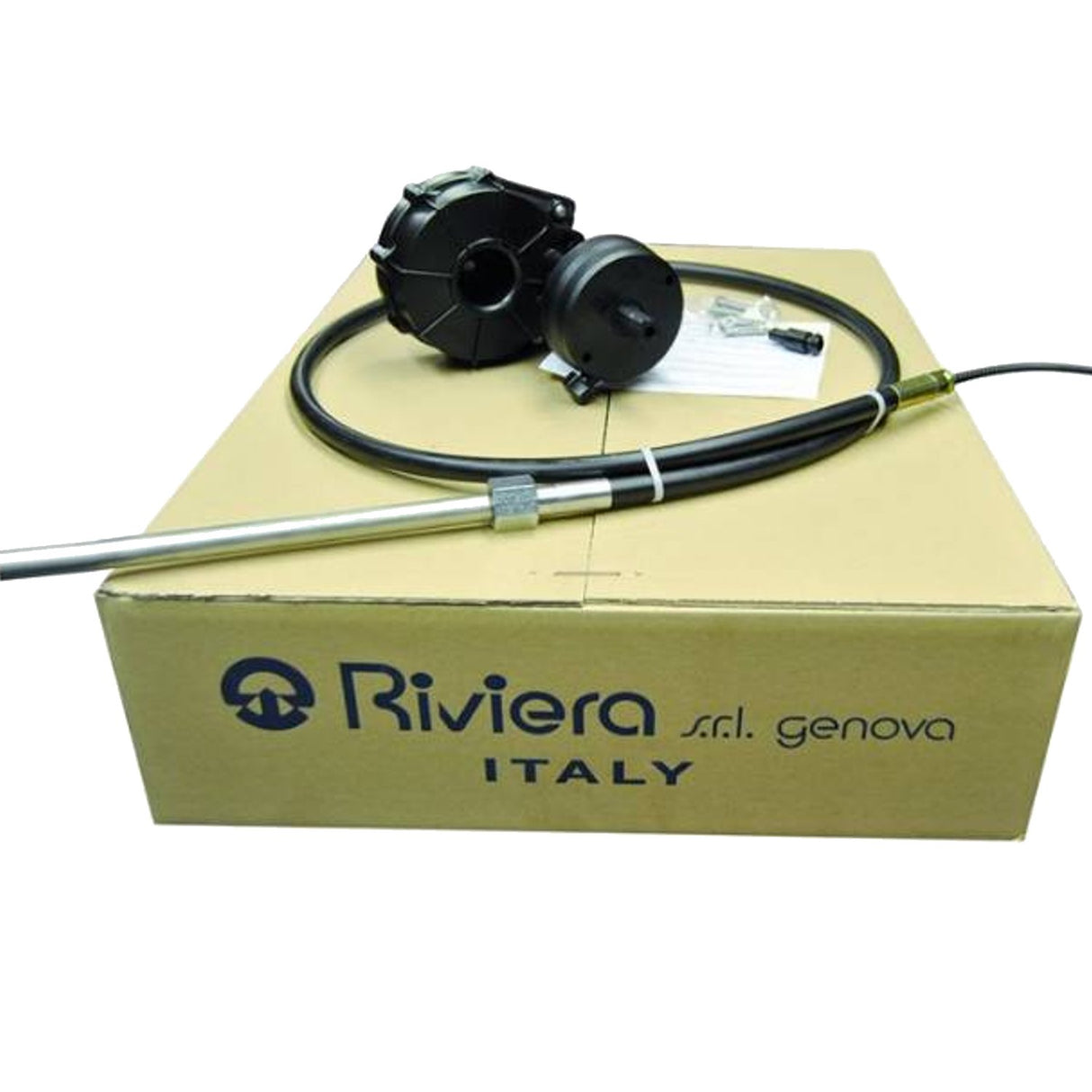 Riviera stuurset KMDA100M – mechanische stuurinrichting met TO2 stuurkabel, geschikt voor boten tot 10,5 meter.