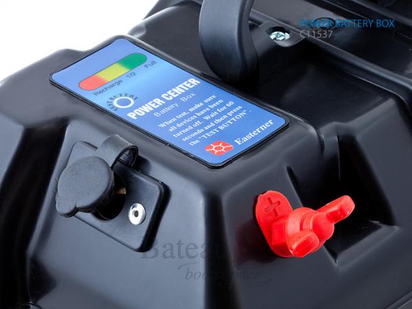 Accubox met 2 12V aansluitingen/60A-10A zekeringen - Bateau Bootservice