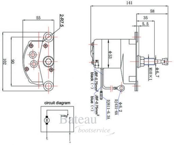 Ruitenwissers model Alpha, Complete set - Bateau Bootservice