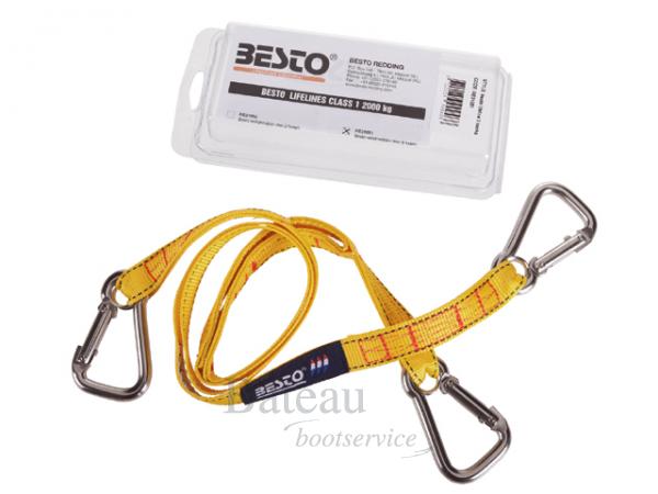Besto veiligheidslijn 3 haken - Bateau Bootservice