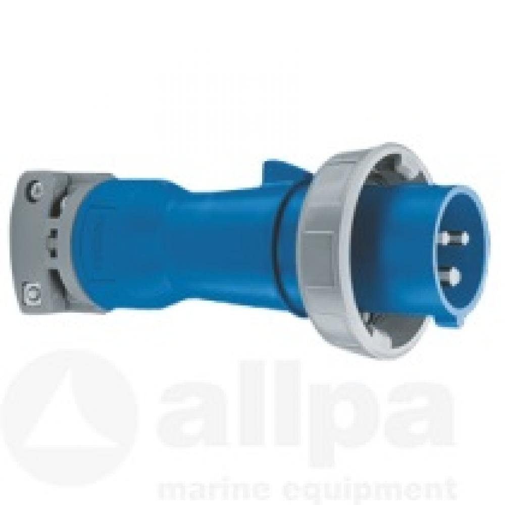 CEE-16A of 32A walstekker met schroefring, 230V, mannelijk - Bateau Bootservice