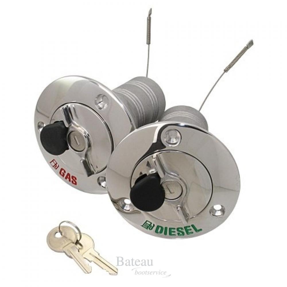Dekvuldop RVS Benzine Petrol met slot - Bateau Bootservice