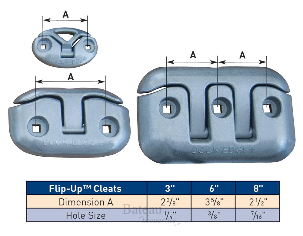 Dock edge Steiger cleat plip up kikker - Bateau Bootservice