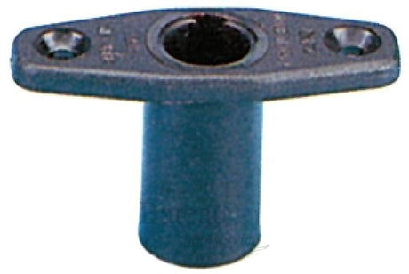 roeidolhouder recht bovenbevestiging zwart of wit - Bateau Bootservice