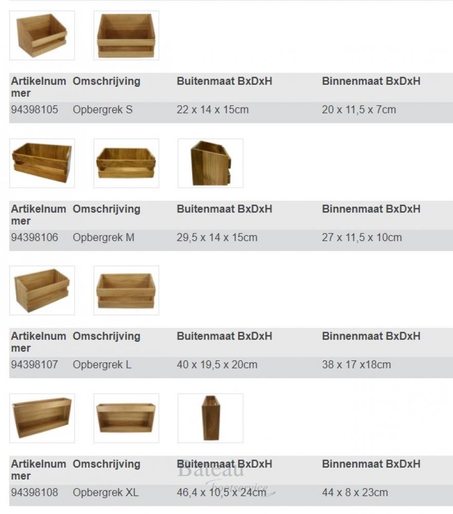 Eude Teak Opbergrek XL 46,4x10,5x24cm - Bateau Bootservice