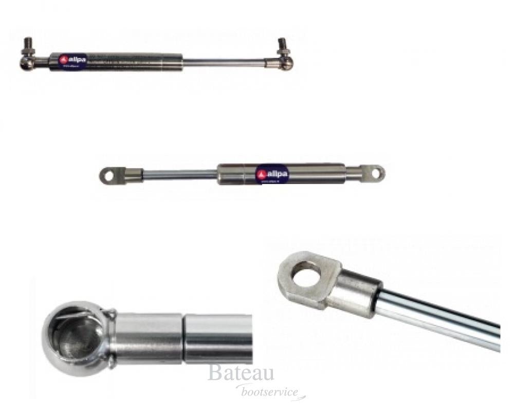 Gasveer RVS telescopisch, balljoint bevestiging - Bateau Bootservice