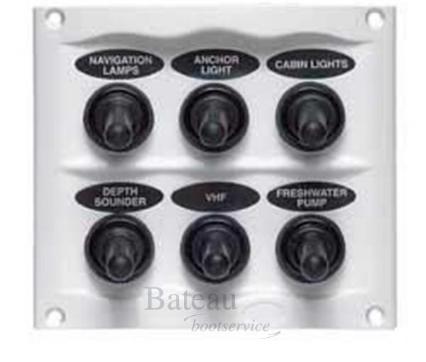 Hella Schakelpaneel 6-voudig wit - Bateau Bootservice