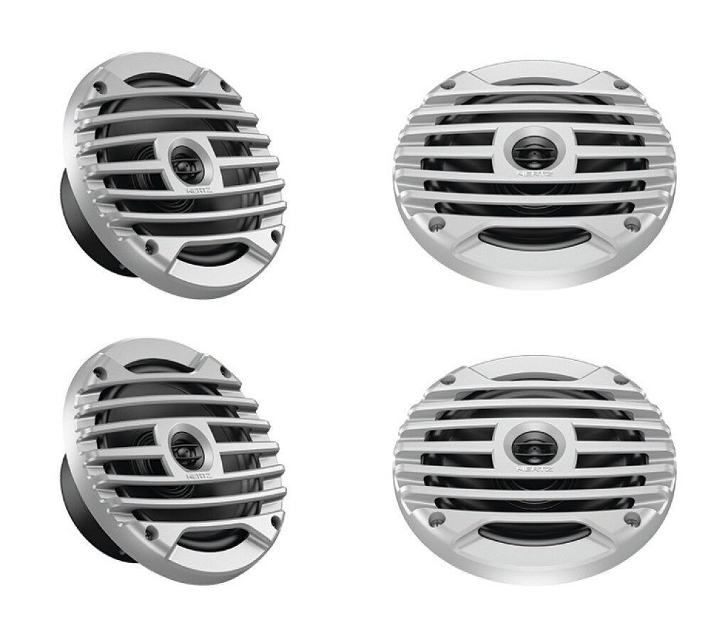 Hertz HMR 10D SET-DMR DAB+ radio met 4 speakers zilver - Bateau Bootservice