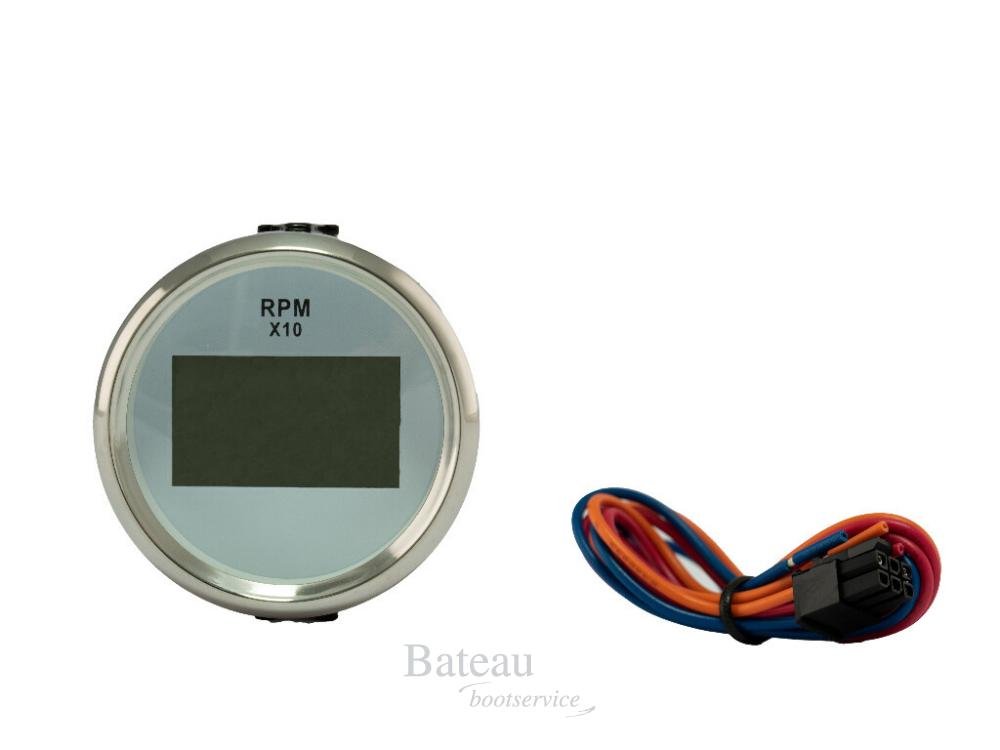 Hollex Digitale Toeren/urenteller Wit/RVS 9-32V - Bateau Bootservice