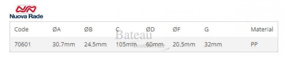 Huiddoorvoer 90 graden 25 mm - Bateau Bootservice