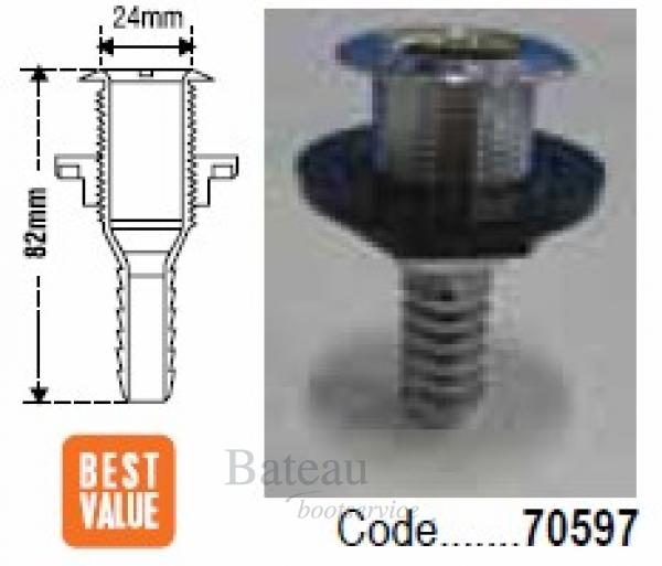 Huiddoorvoer voor 1"afvoer - Bateau Bootservice