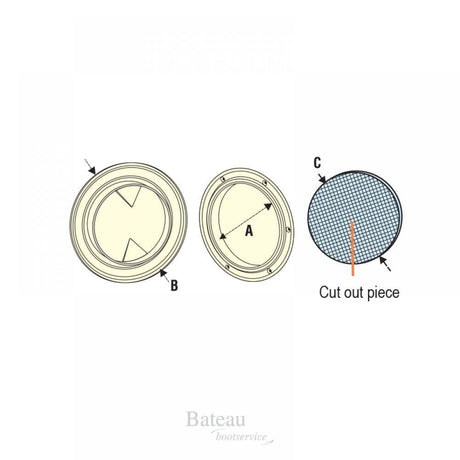 Inspectiedeksels voor luchtkasten bij open boten e.a. doeleinden grijs - Bateau Bootservice