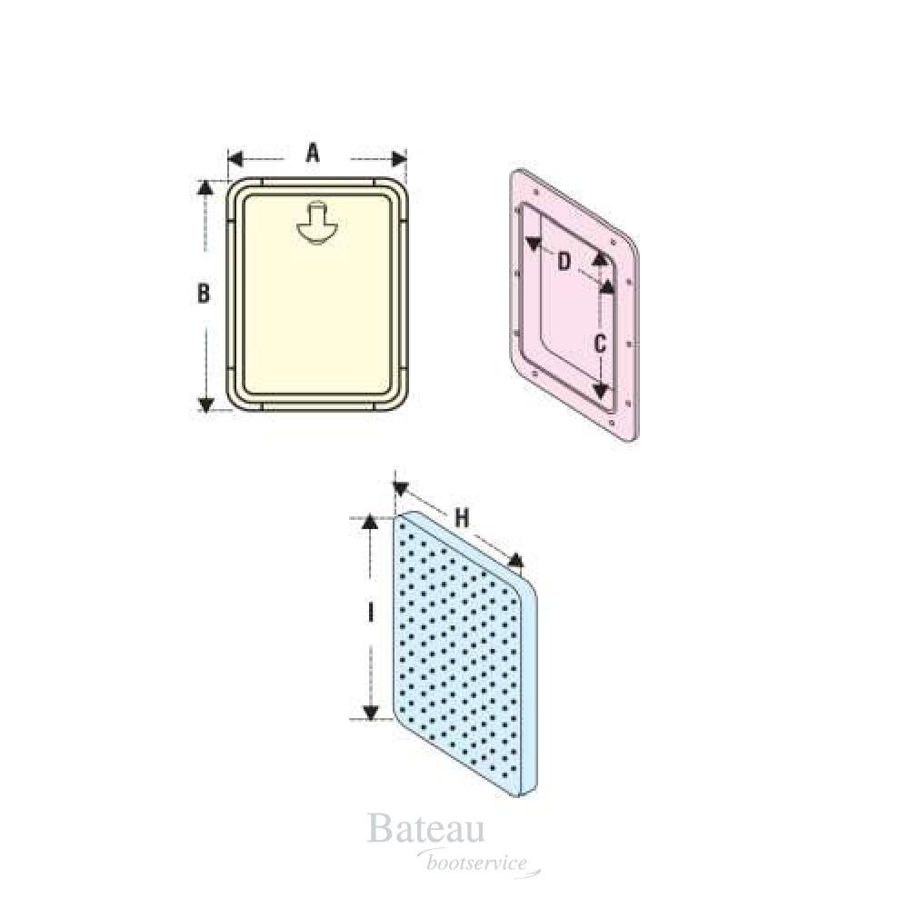 INSPECTIELUIK 380 X 380 MM - Bateau Bootservice