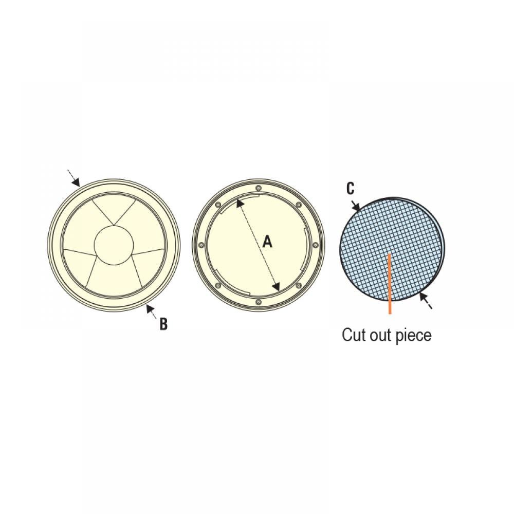 Inspectieluik medium 170 mm zwart of wit - Bateau Bootservice