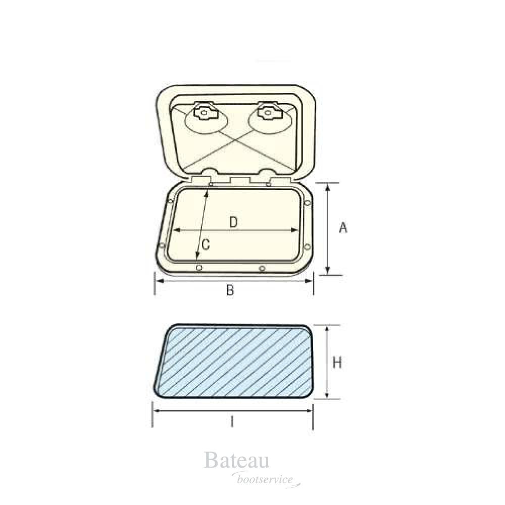 INSPECTIELUIK SERIE TOP LINE 460 X 525 MM diverse kleuren - Bateau Bootservice