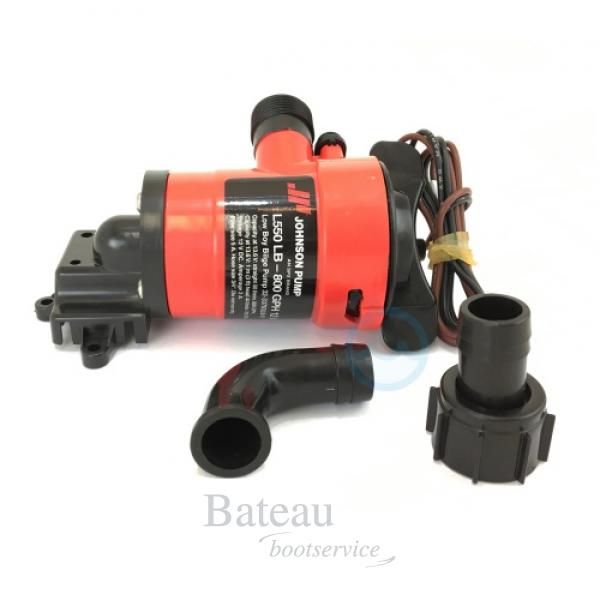 Johnson Low Boy Bilge Pomp, type L750, 12 V, 73 l/min, 11/8 aansluiting - Bateau Bootservice