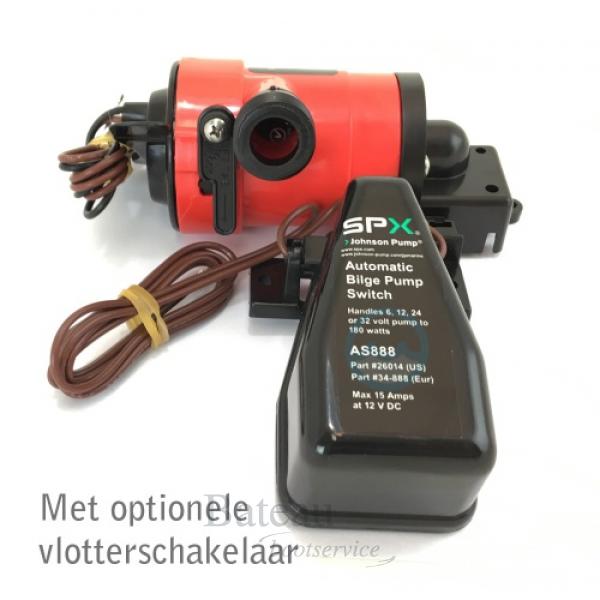 Johnson Low Boy Bilge Pomp, type L750, 12 V, 73 l/min, 11/8 aansluiting - Bateau Bootservice