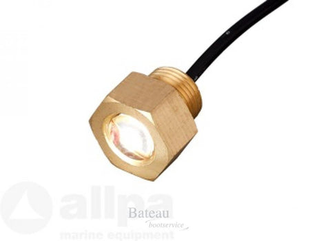 LED (aftap)plug onderwaterverlichting messing, 10-30V - Bateau Bootservice