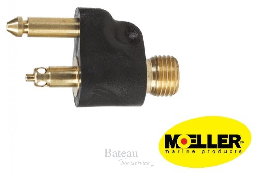 Moeller Brandstofstekker 1/4" NPT, Johnson / Evinrude - Bateau Bootservice