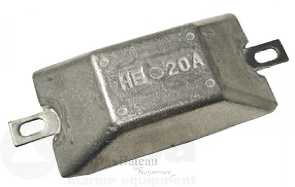 Navalloy European Style Hull Anode; 165mm x 88mm - Bateau Bootservice
