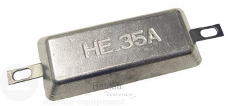 Navalloy European Style Hull Anode; 210mm x 95mm - Bateau Bootservice
