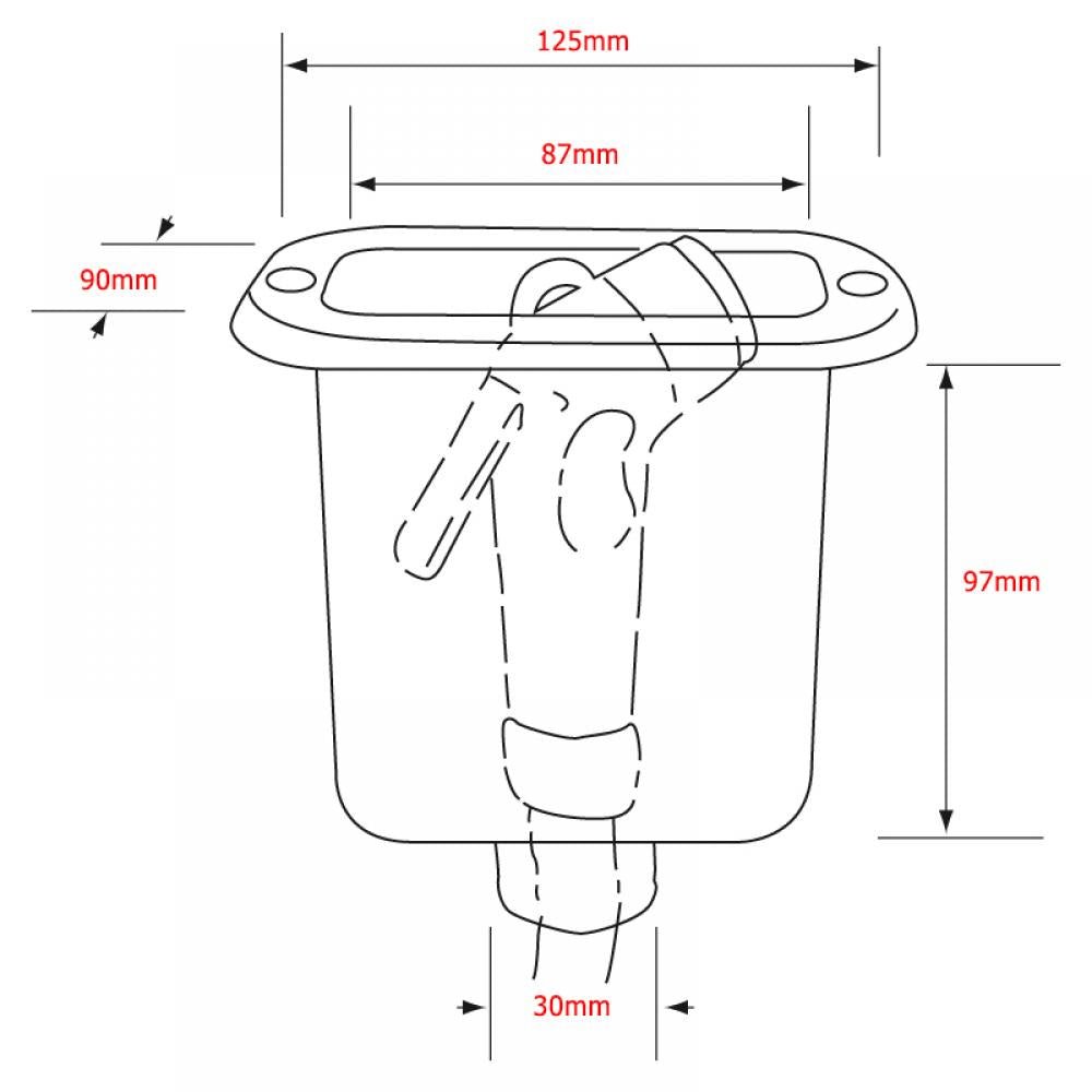 Nuova Rade Square Case For Shower Head met douche kop wit - Bateau Bootservice
