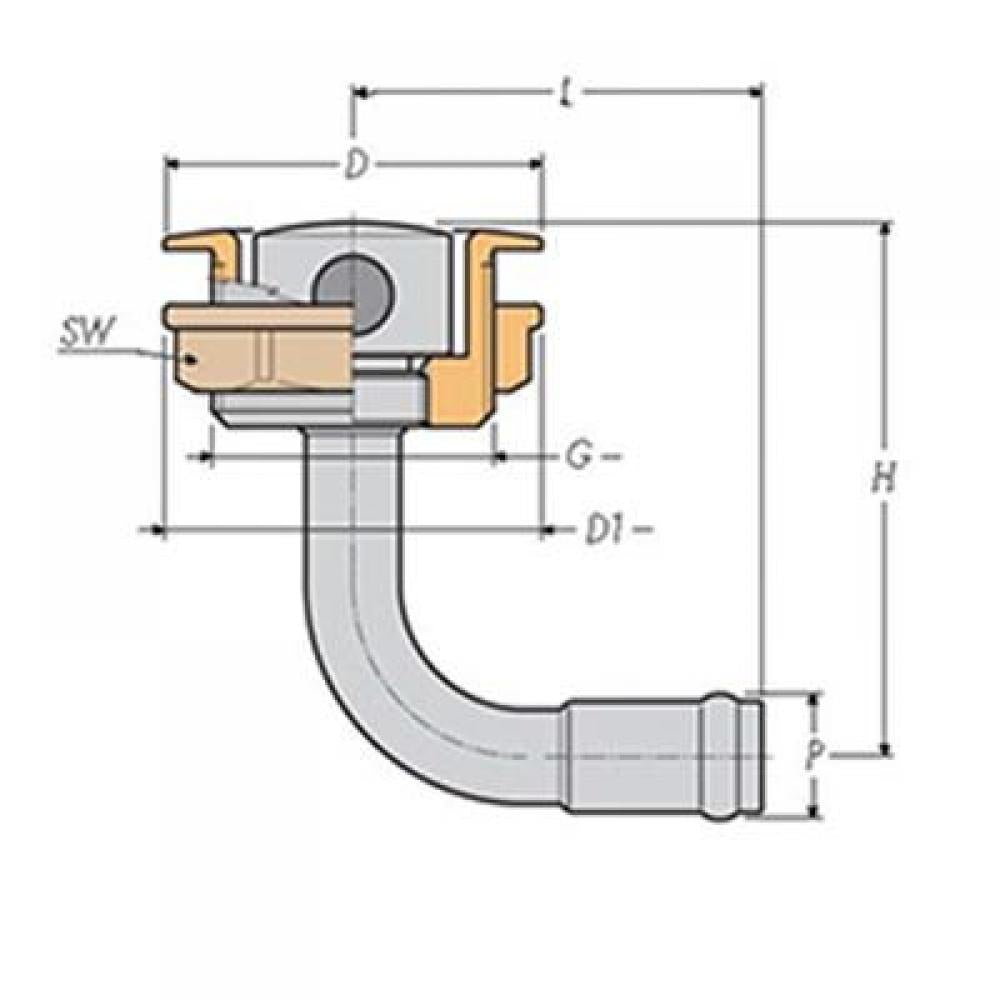 ONTLUCHTINGSNIPPEL HAAKS TBV SLANG Ø16 VERZONKEN - Bateau Bootservice