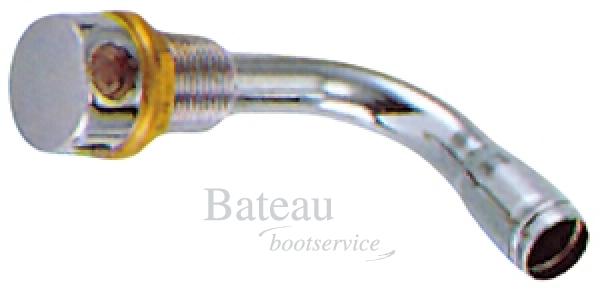 Ontluchtingsnippel. D16mm Haaks - Bateau Bootservice