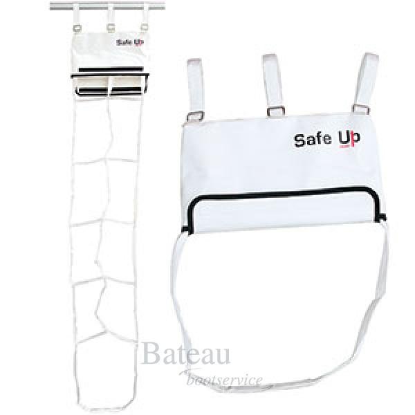 Opvouwbare ladder Safe Up in witte canvas tas. 5 treden - Bateau Bootservice