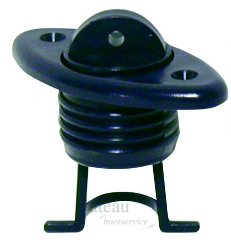 Ovale afvoerplug met O-ring wit of zwart - Bateau Bootservice