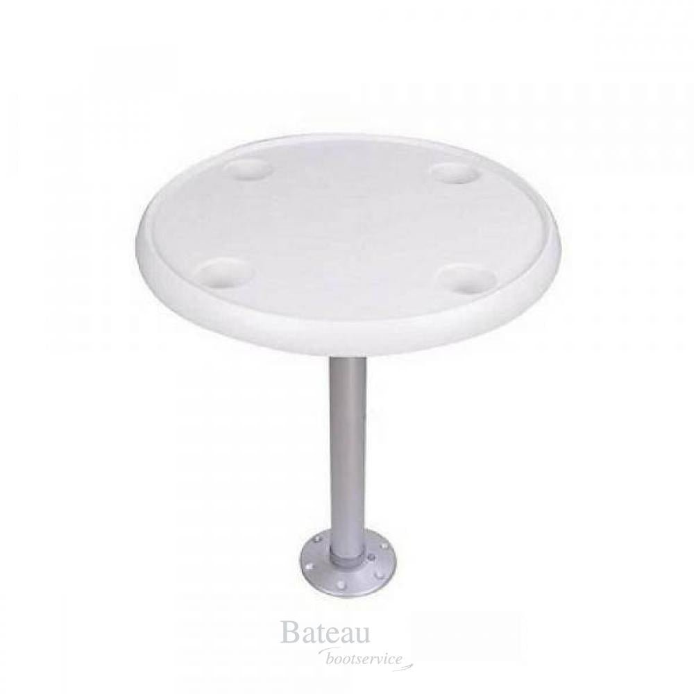 Rond - Wit tafelblad 60 cm voor boot - Bateau Bootservice