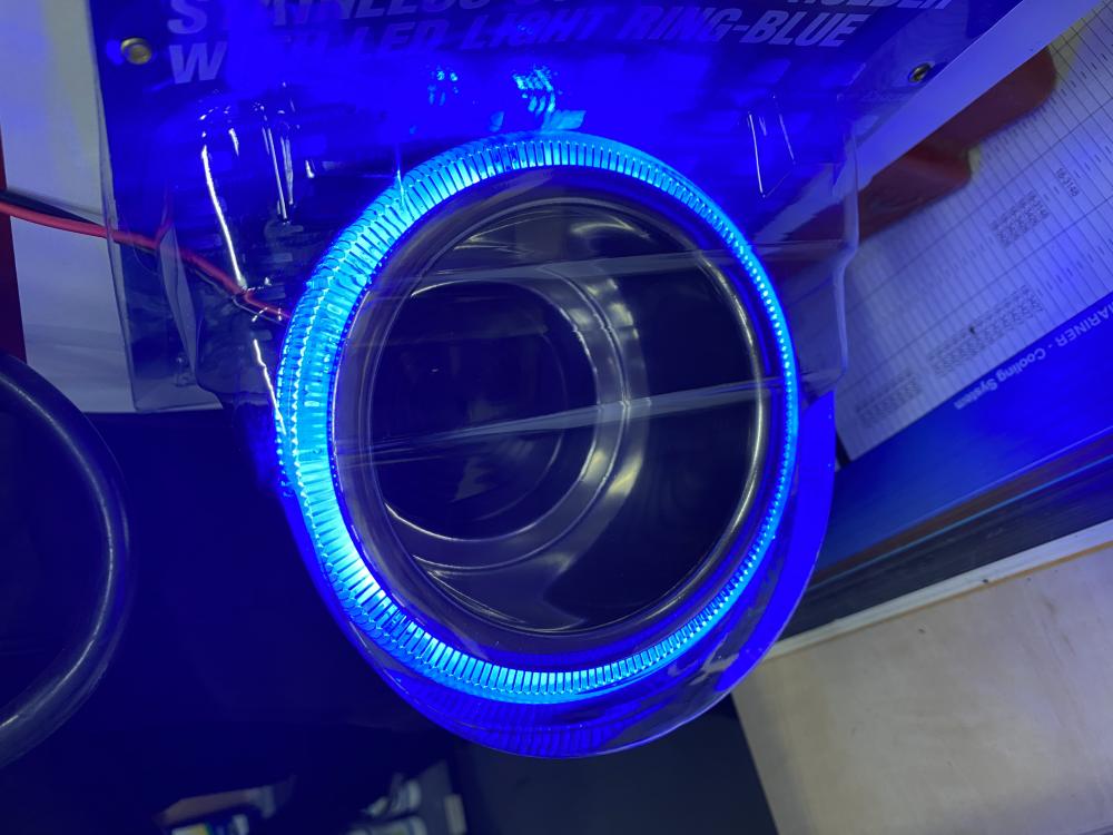 76 mm RVS inbouw verzonken bekerhouder met LED-verlichting - Bateau Bootservice