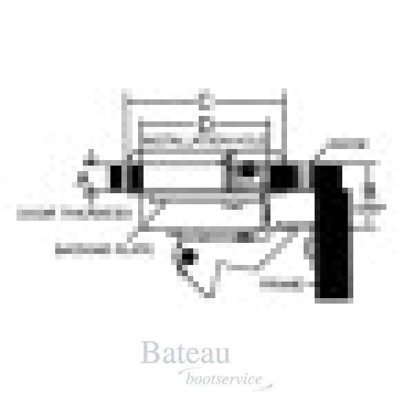 RVS Luiksluiting met draaigreep - Bateau Bootservice