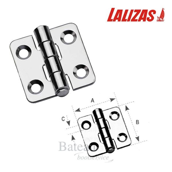 RVS scharnier recht - Bateau Bootservice