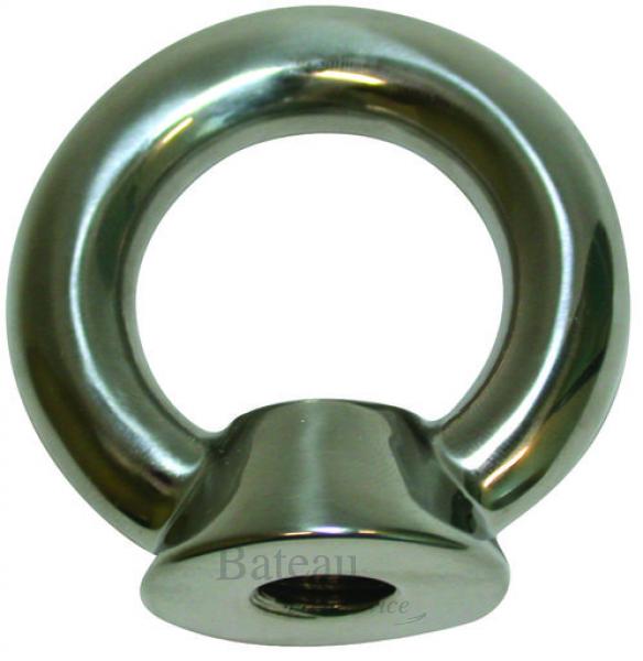 RVS schroefoog / oogmoer M10. - Bateau Bootservice