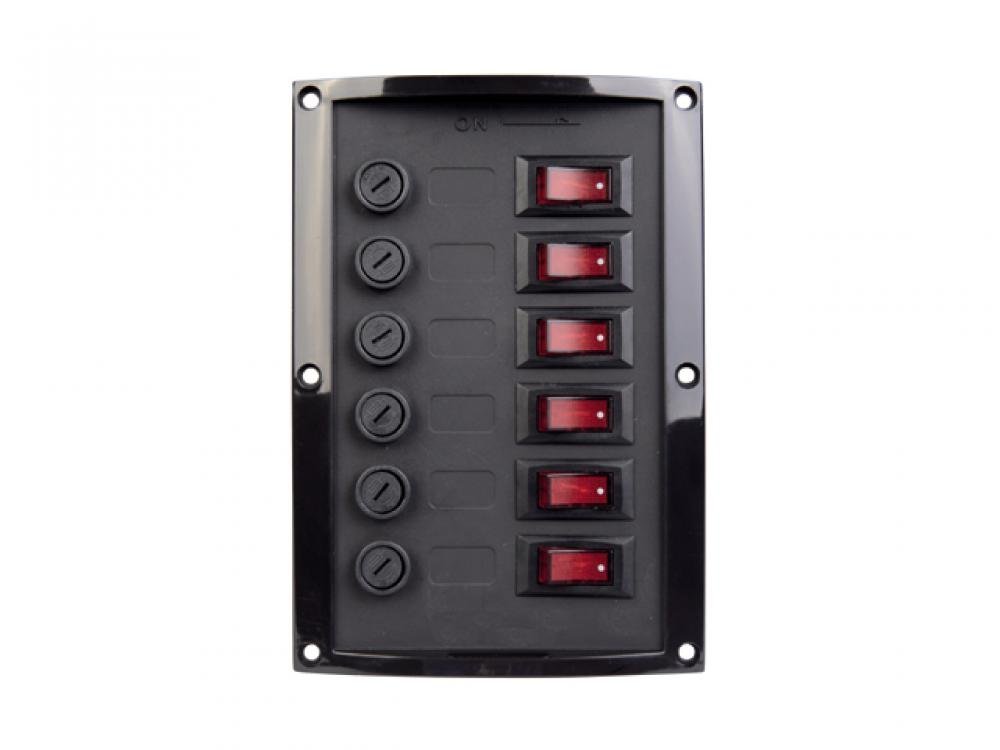 Schaklepaneel Geschikt voor 6 zekeringen - Bateau Bootservice